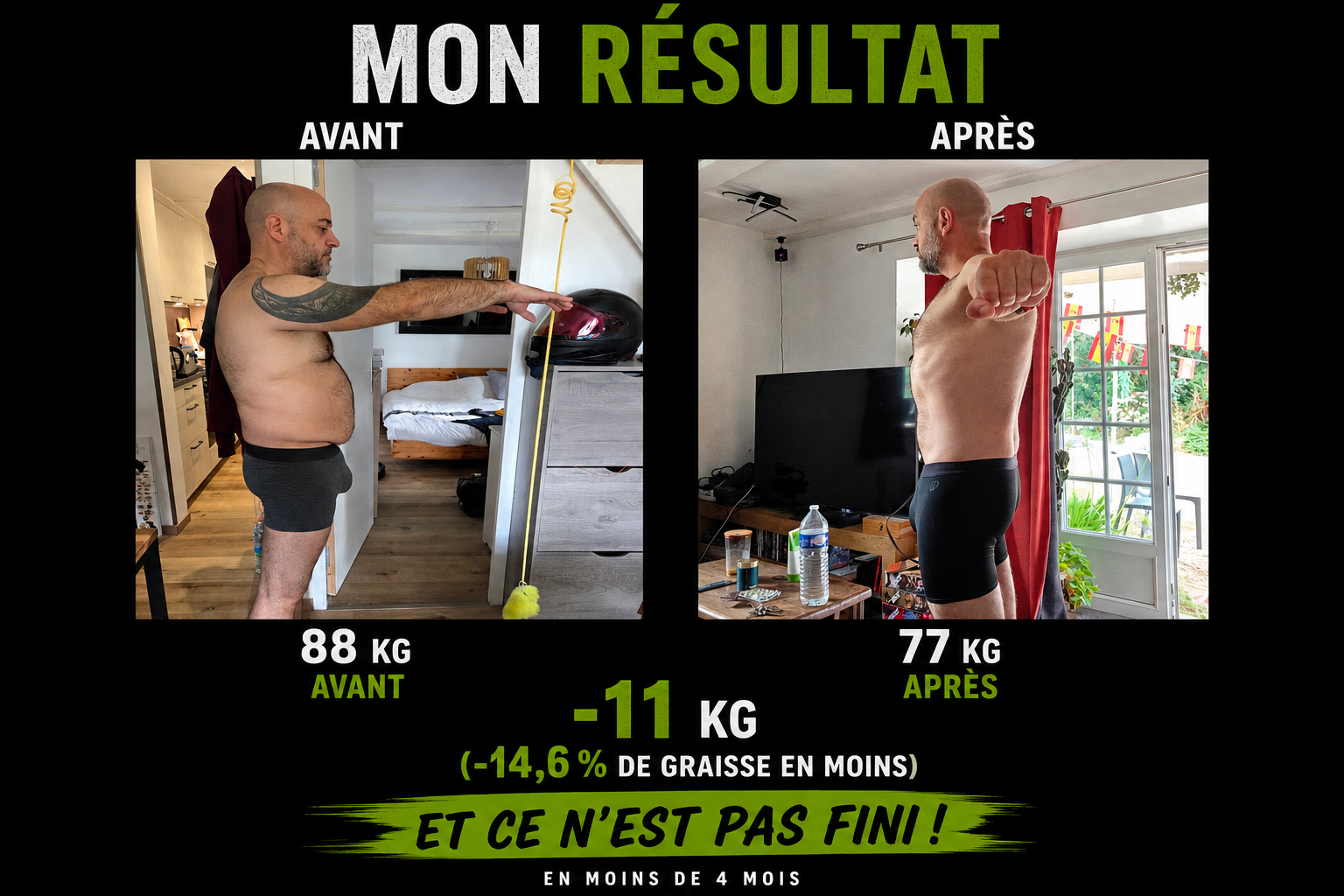 Résultat avant après Déclic Form